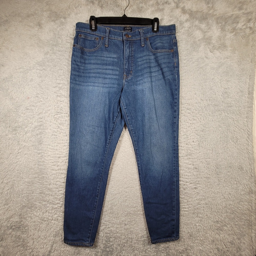 J Crew Jeans Womens 30‎ 9" High Rise Skinny Medium Wash